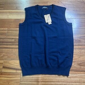 PJ Paul Jones Sweater Vest V-Neck‎ Knit Sleeveless Pullover Top Layering M